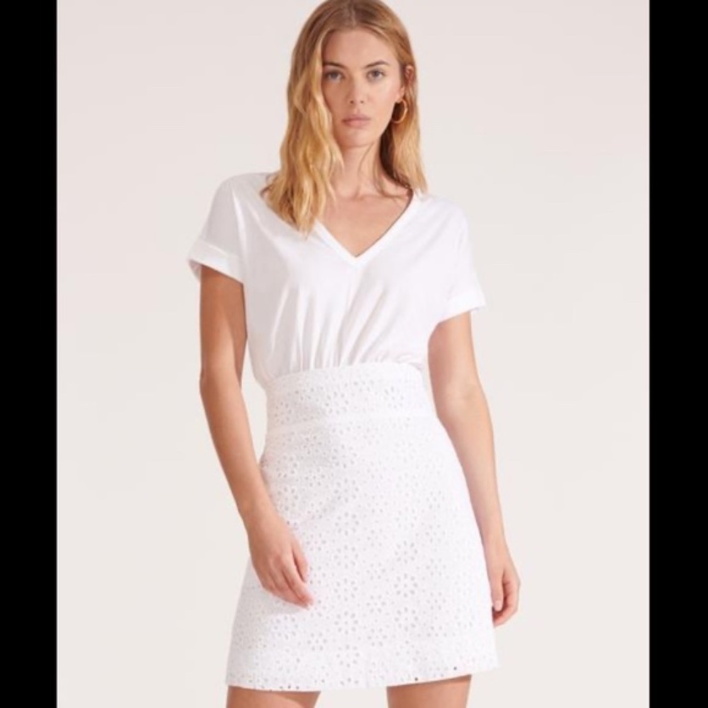 NWTVeronica Beard Jiya Cotton Eyelet Popover Dress